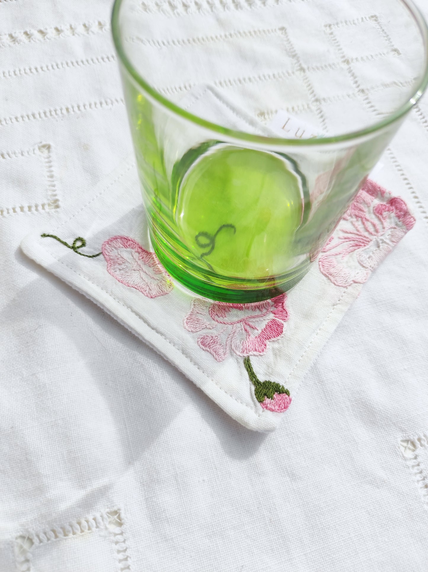 Six dessous de verre Pois de senteur