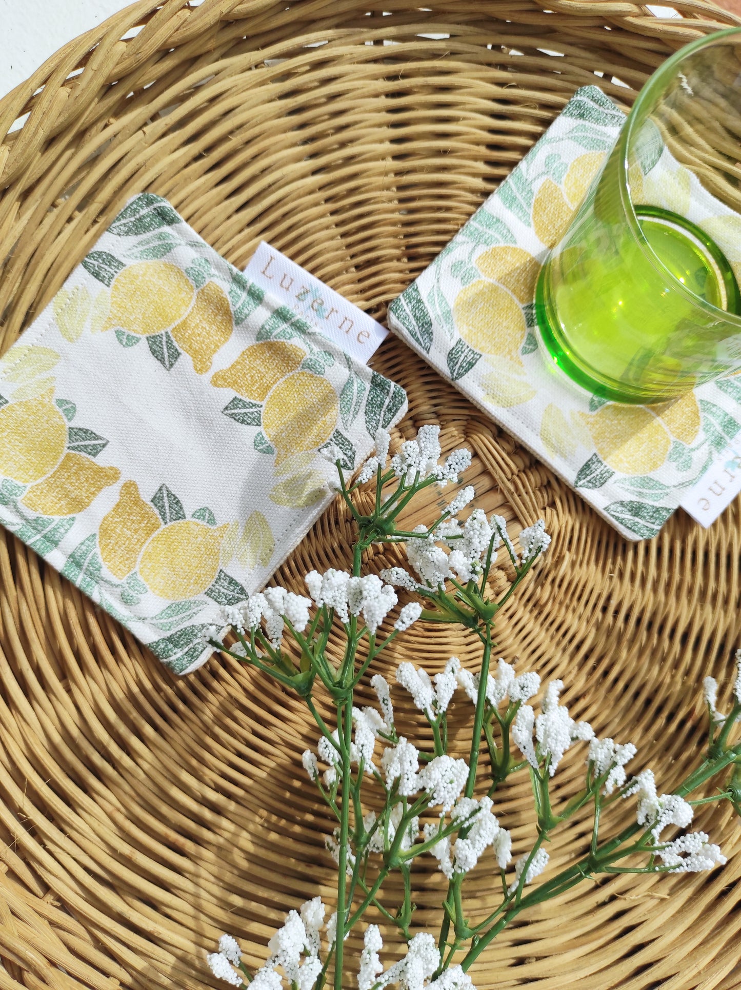 Quatre dessous de verre Balade sous les citronniers