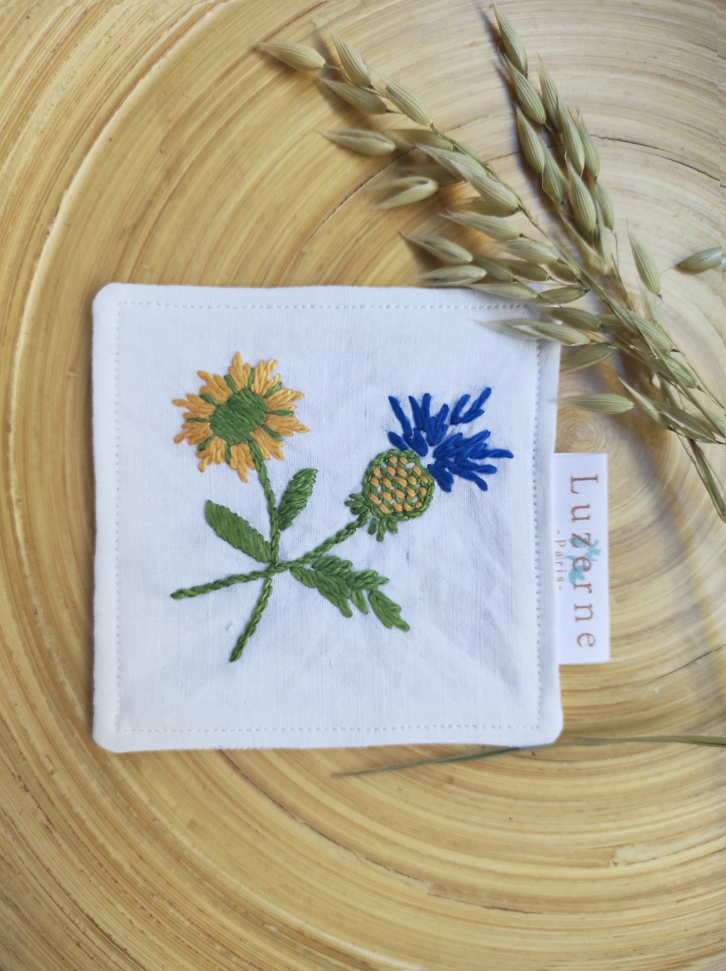 Six dessous de verre Bleuets