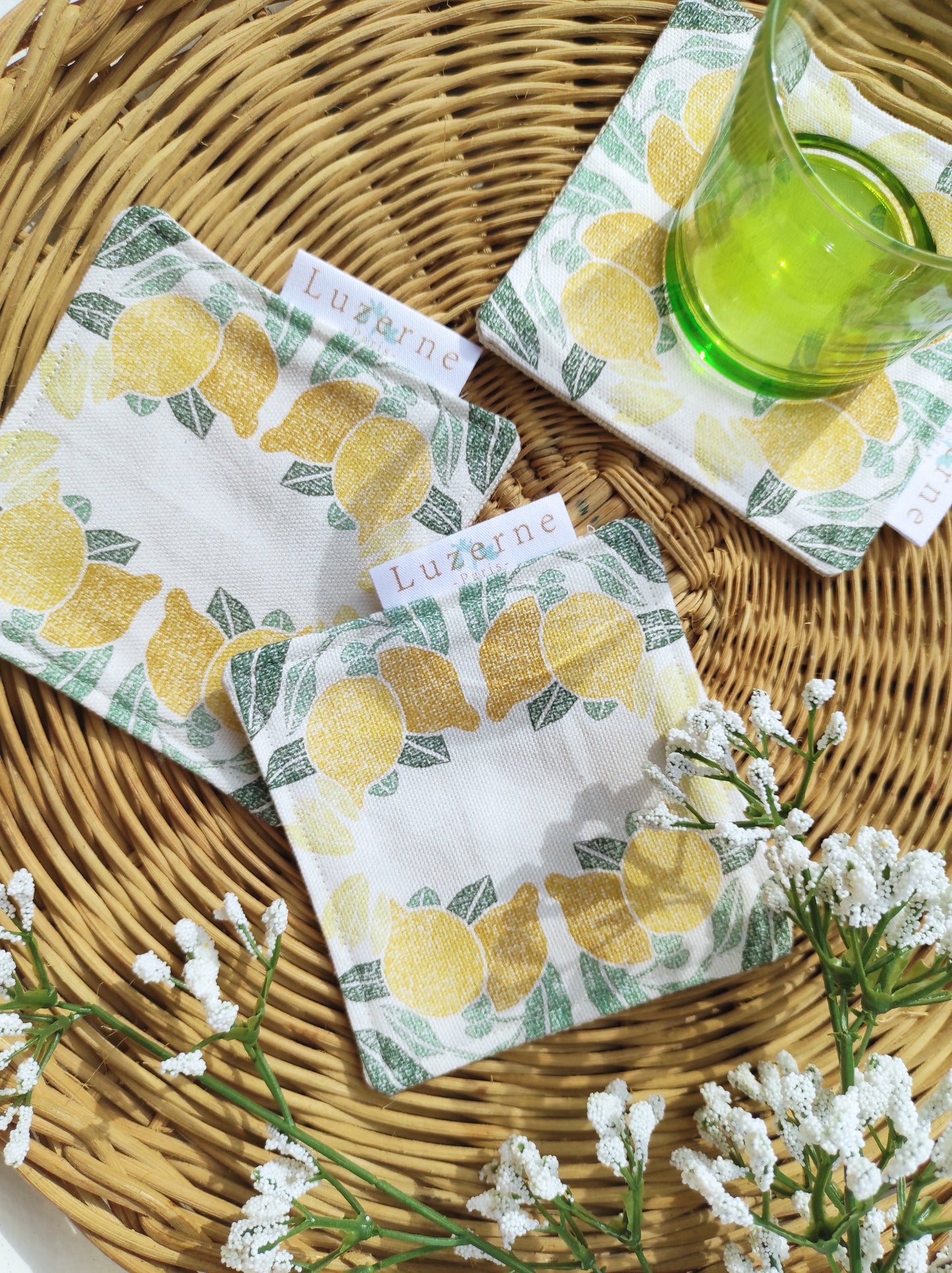 Quatre dessous de verre Balade sous les citronniers