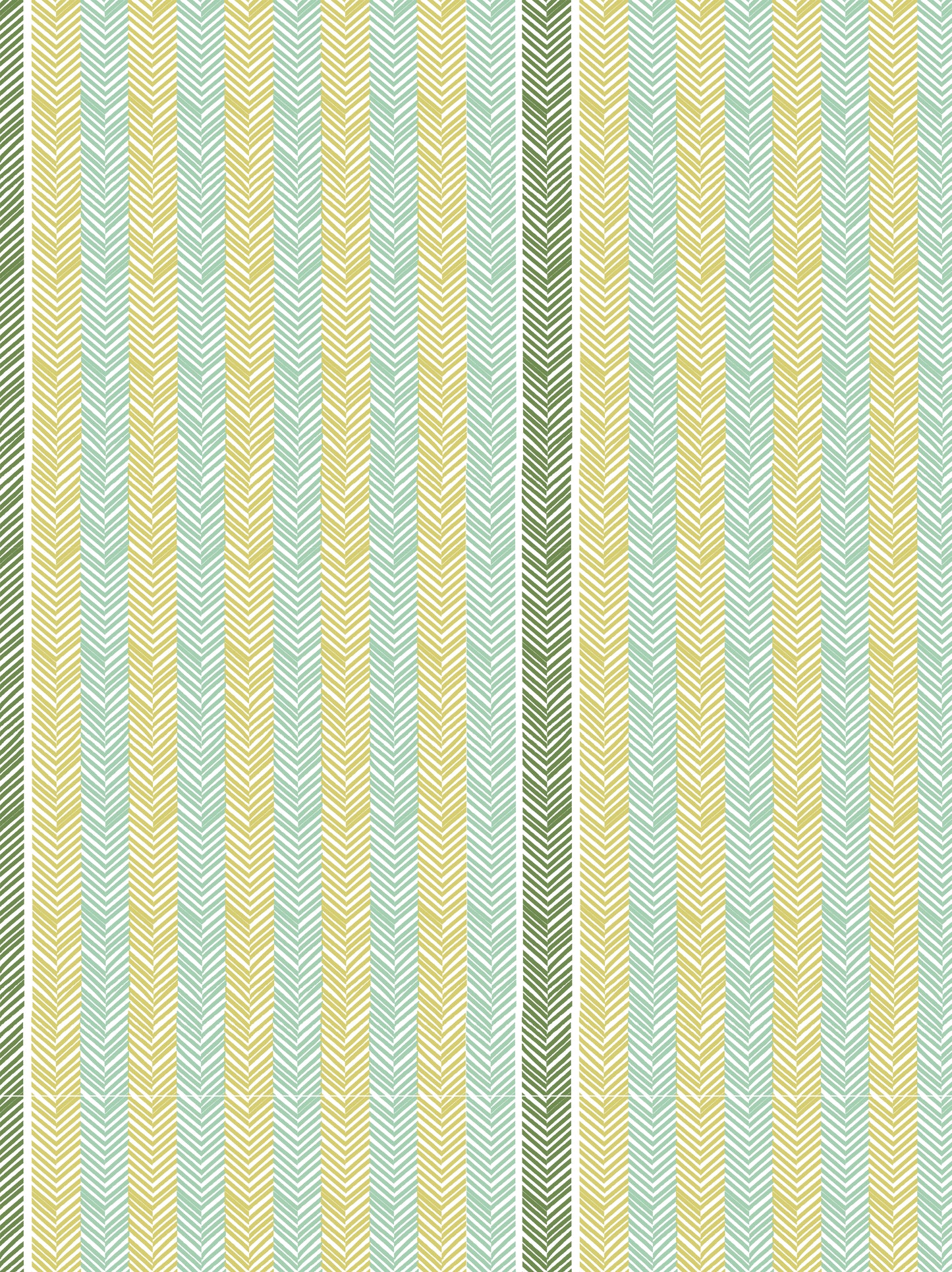 Chevrons Amande et vert